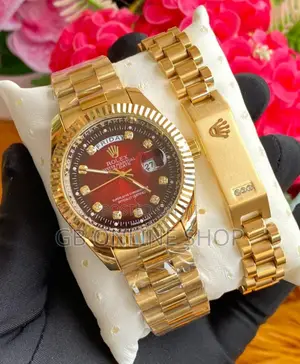 Rolex Watch With Bracelet + Luxury Watch Box
