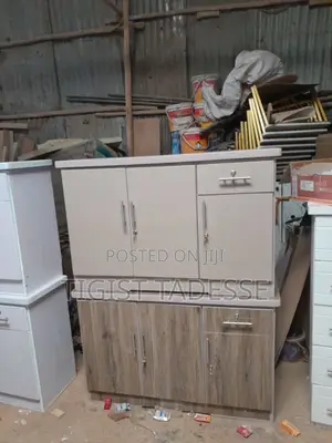 Kitchen Bufe Done By Laminated Mdf ላምኔት ብፌ 120cm *40cm