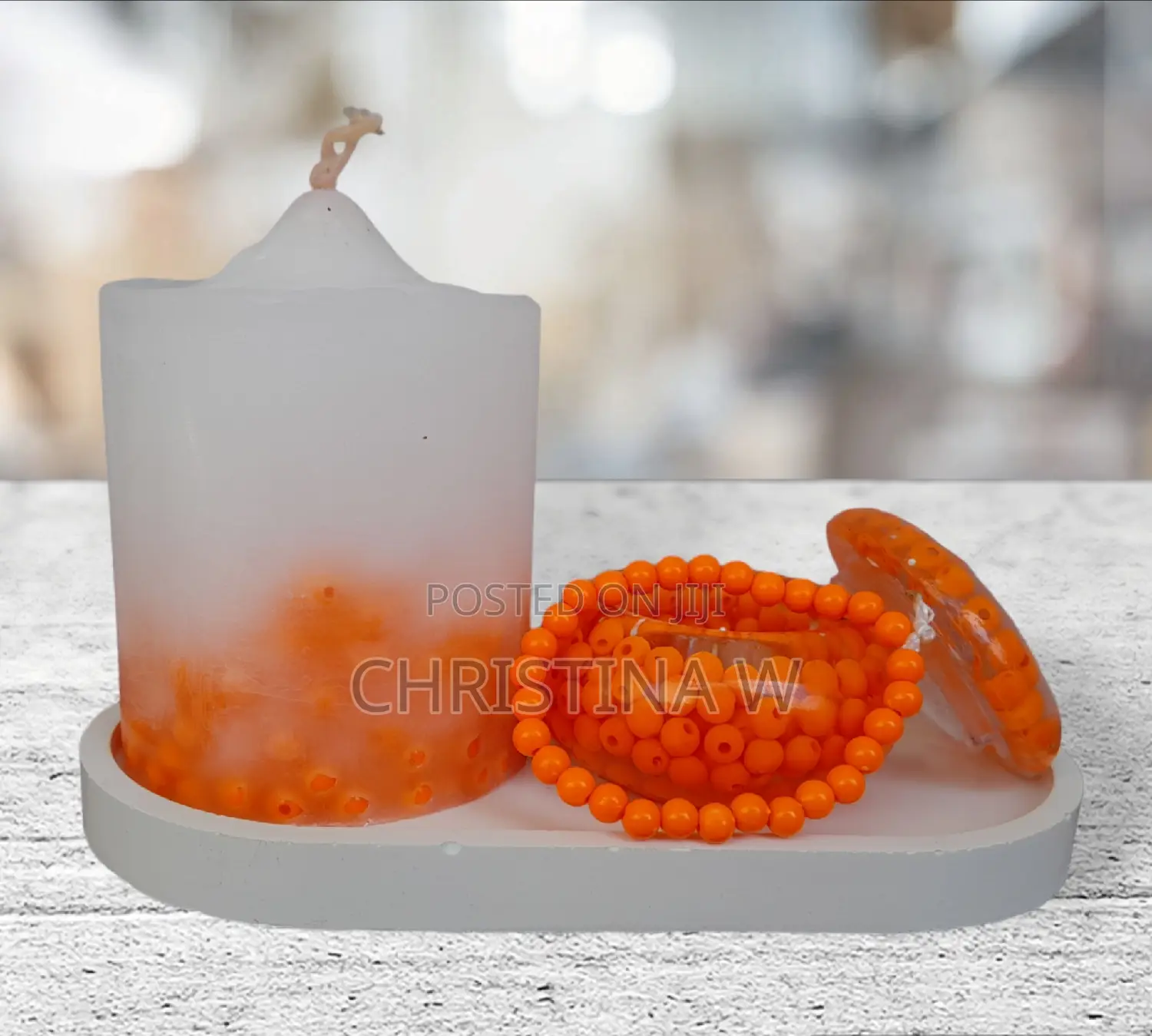 Candle With Jewelry Holder