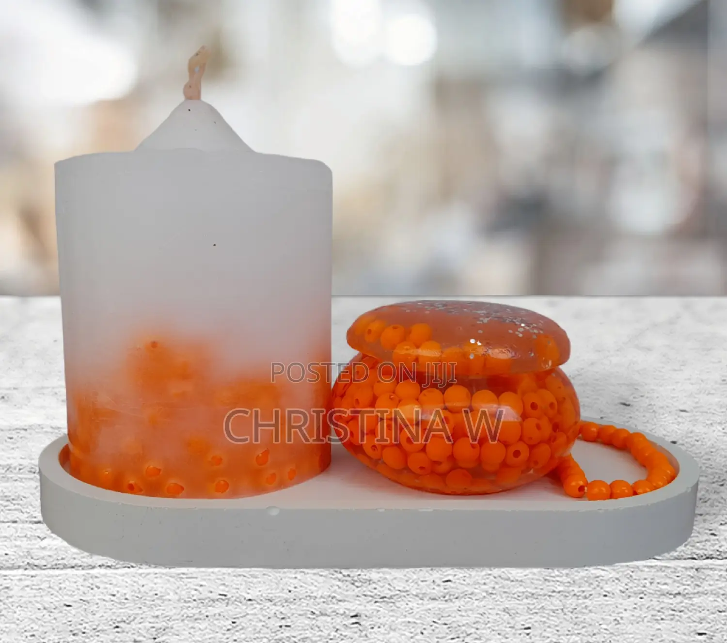 Candle With Jewelry Holder