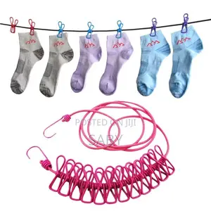 Photo - Portable Drying Rack Clips Cloth Hanger
