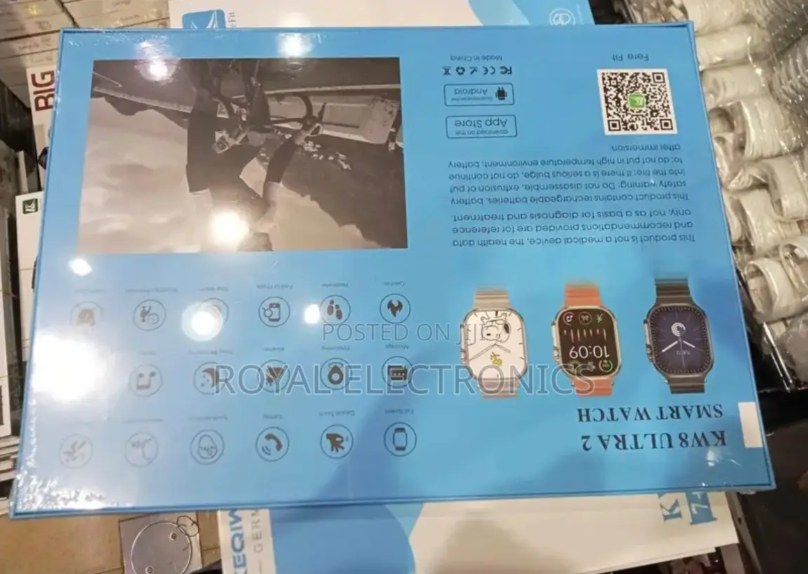 7 መቀያየሪያ ያለው KEQIWEAR Germany ስማርት ሰአት (KW8 Ultra-2)