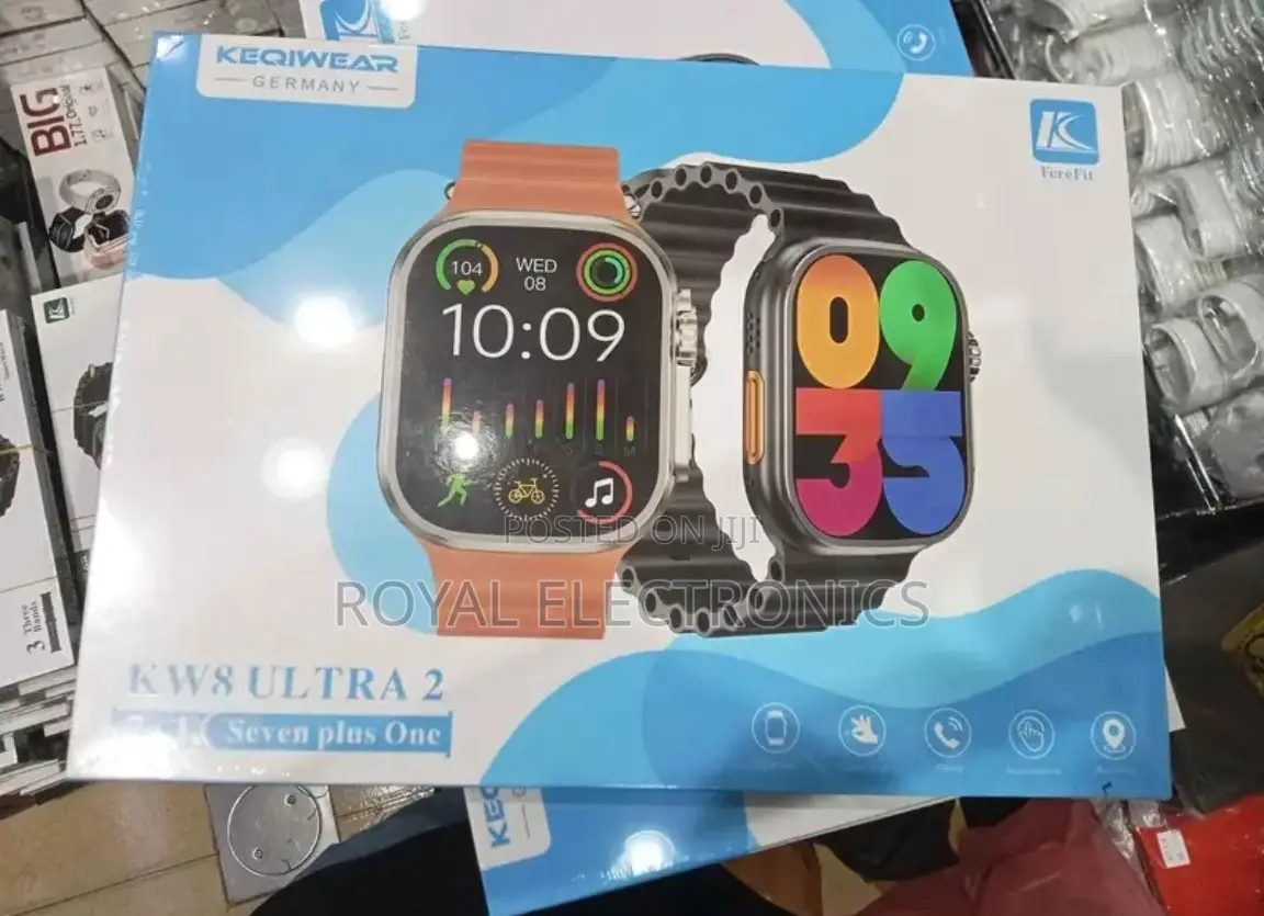 7 መቀያየሪያ ያለው KEQIWEAR Germany ስማርት ሰአት (KW8 Ultra-2)