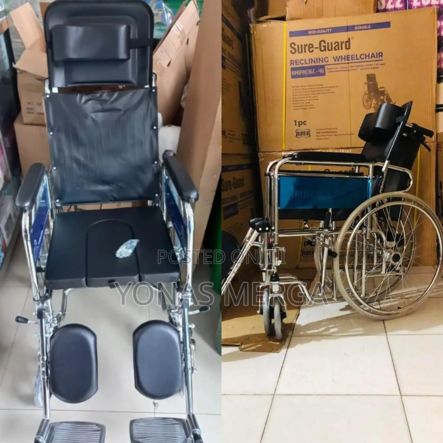 Toilet Wheelchair/Folable Wheelchair With New Front Wheels