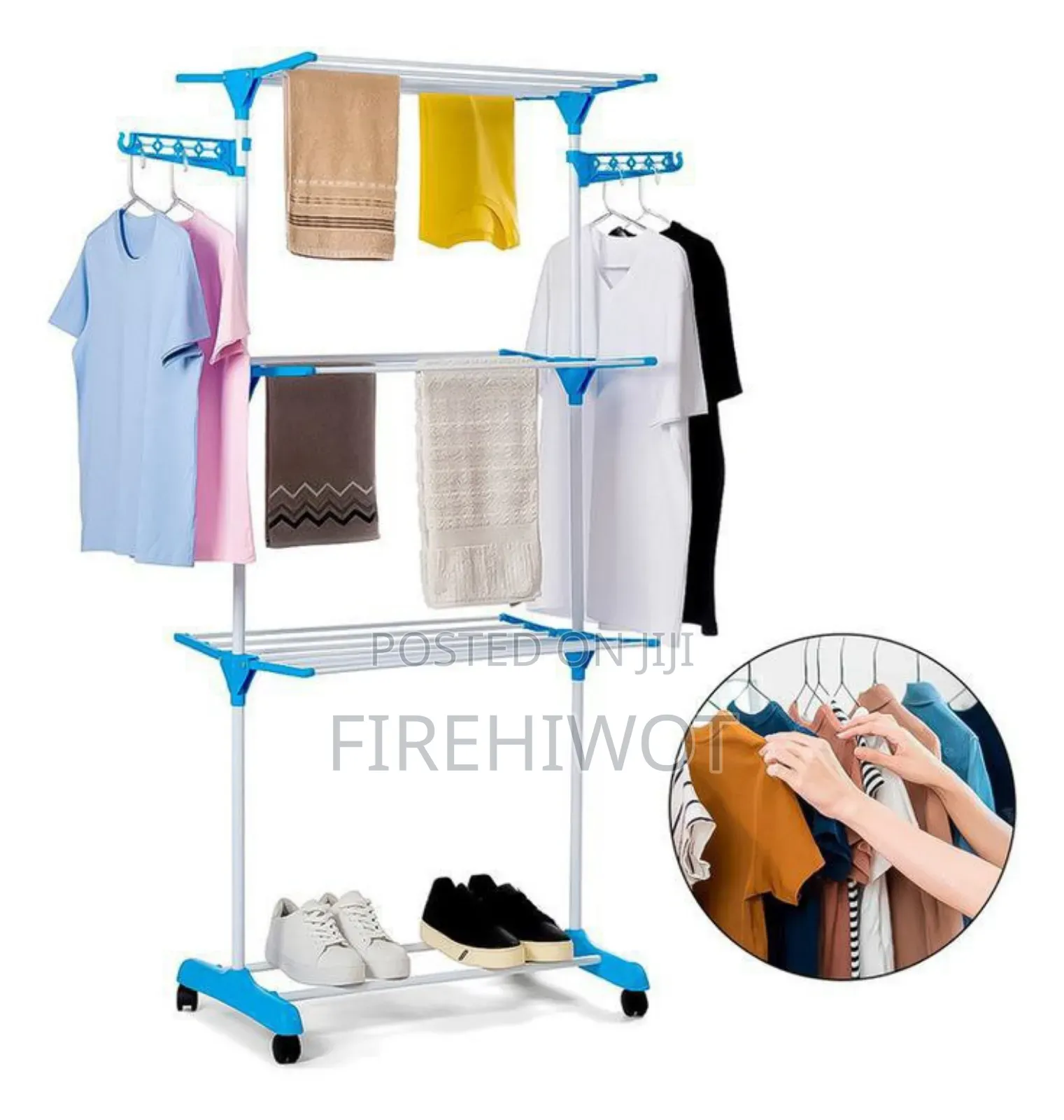 Four Layers of Clothes Hanger 
 ልብስ ማስጫ