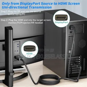 Display Port (Dp) to Hdmi Cable 1.8 Meter