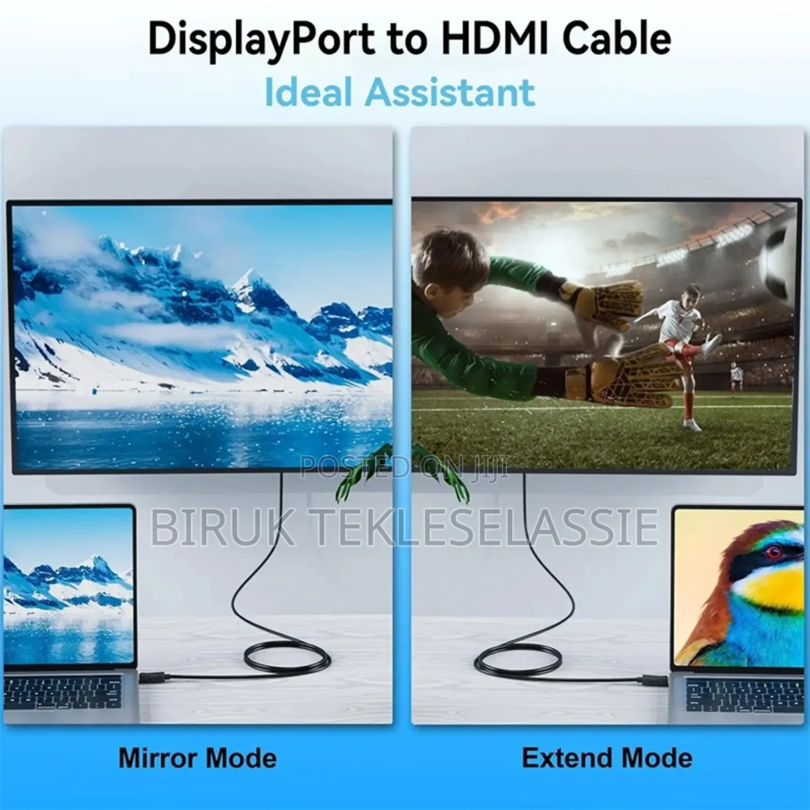Display Port (Dp) to Hdmi Cable 1.8 Meter