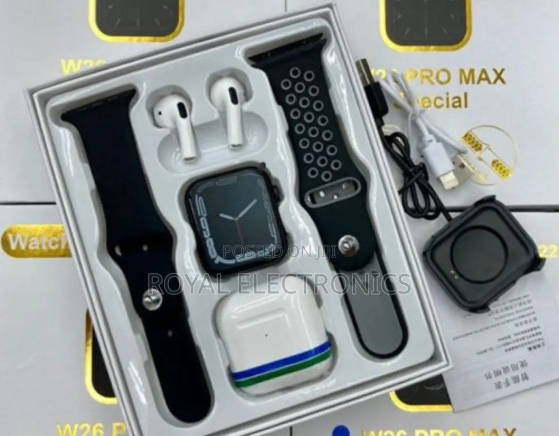1 ስማርት ሰአት + 1 Airpods + 2 ተቀያሪ ማሰሪያ