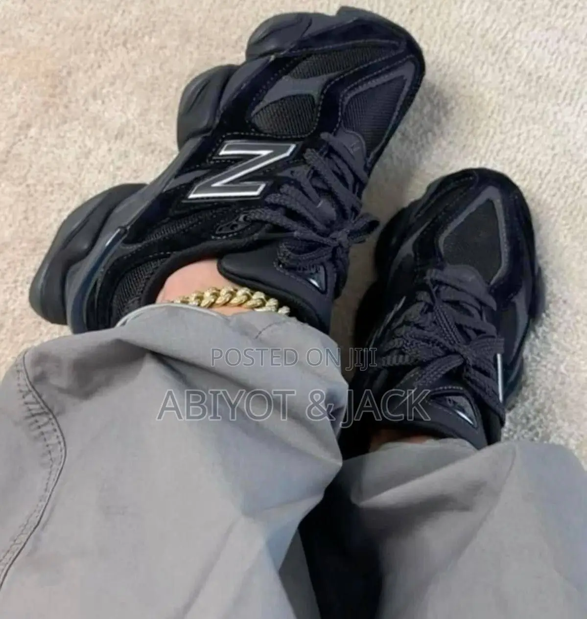 New Balance 9060 Triple Black Sneaker Shoes