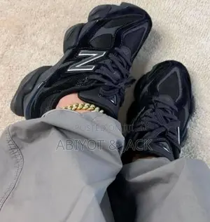 Photo - New Balance 9060 Triple Black Sneaker Shoes