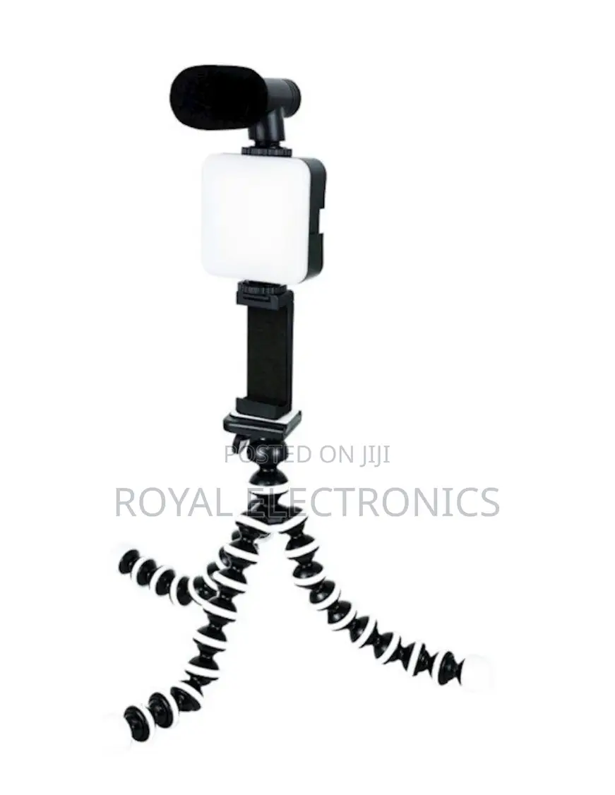 Original Flexible Stand Vlogging Kit With Mic and Fill Lamp