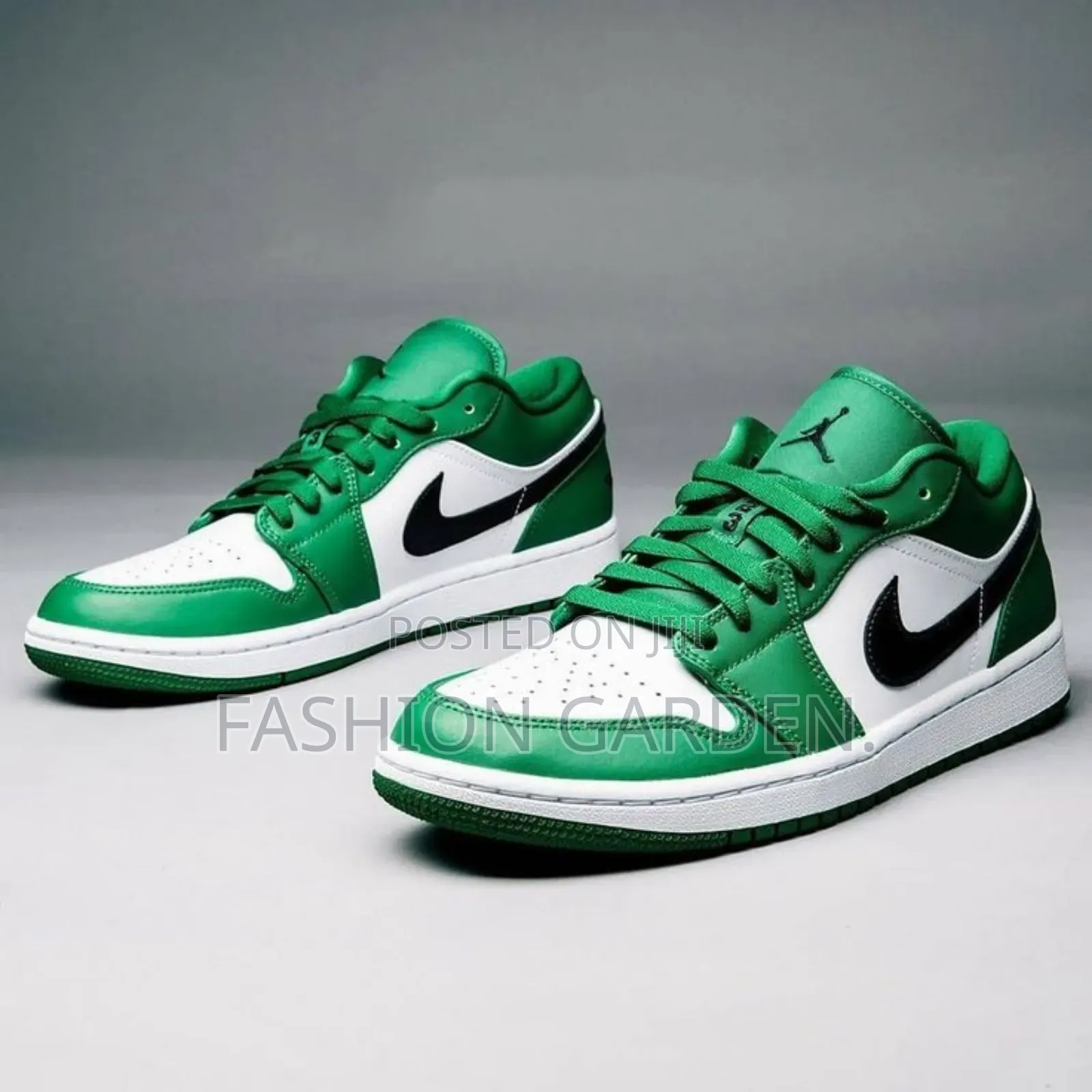 Original Nike Air Jordan 1 Pin Green Low Shoes for Men's