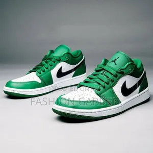 Original Nike Air Jordan 1 Pin Green Low Shoes for Men's