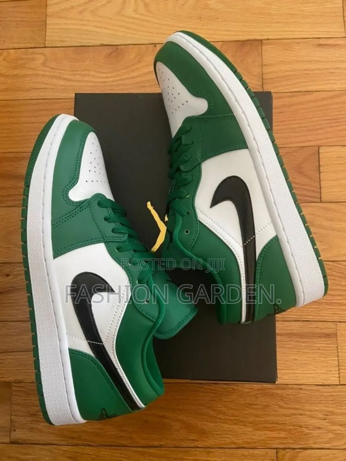 Original Nike Air Jordan 1 Pin Green Low Shoes for Men's