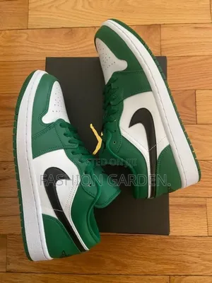 Original Nike Air Jordan 1 Pin Green Low Shoes for Men's