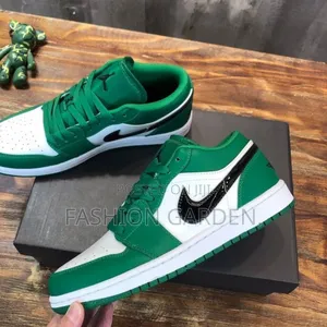 Original Nike Air Jordan 1 Pin Green Low Shoes for Men's