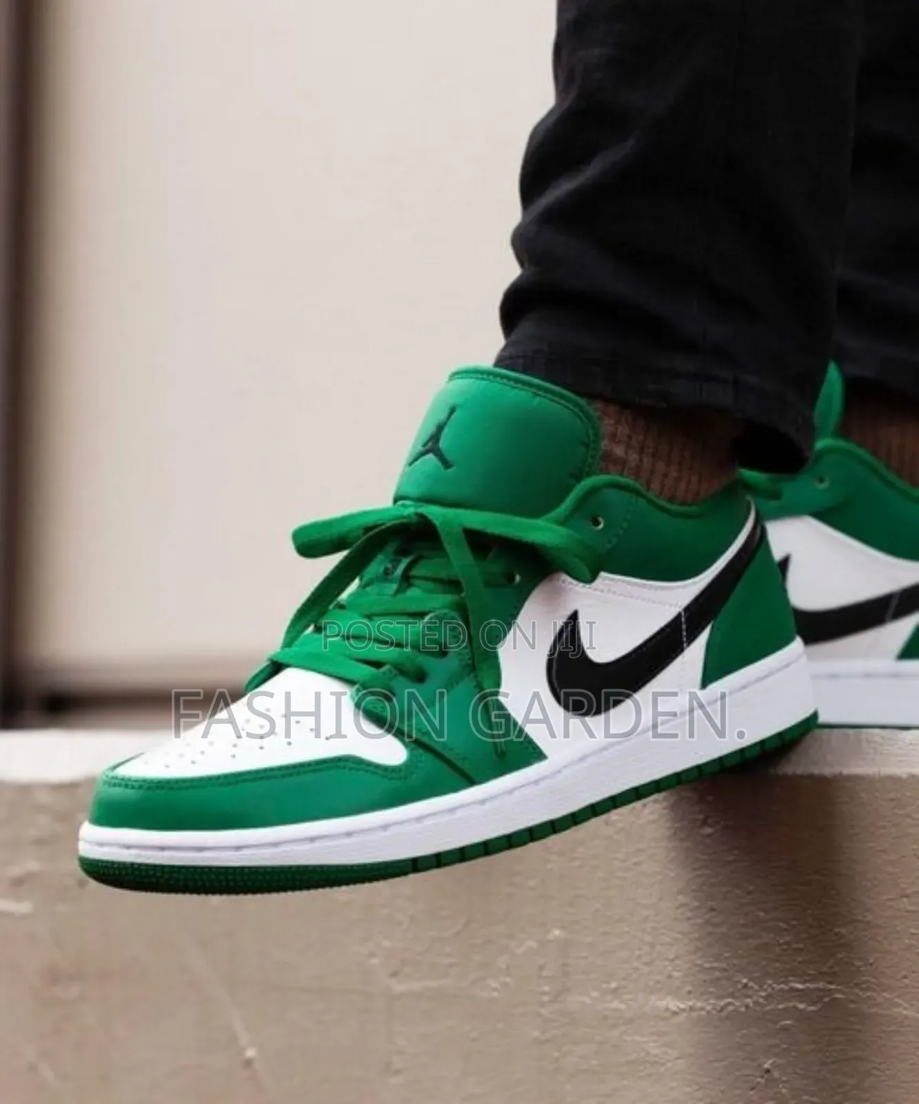 Original Nike Air Jordan 1 Pin Green Low Shoes for Men's