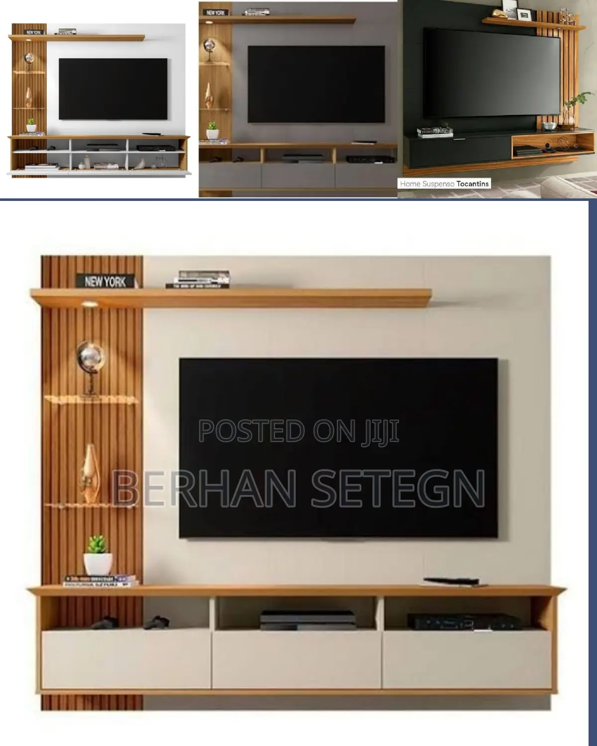 Tv Stand ግድግዳ ላይ ተለጣፊ ቲቪ ስታንዶች