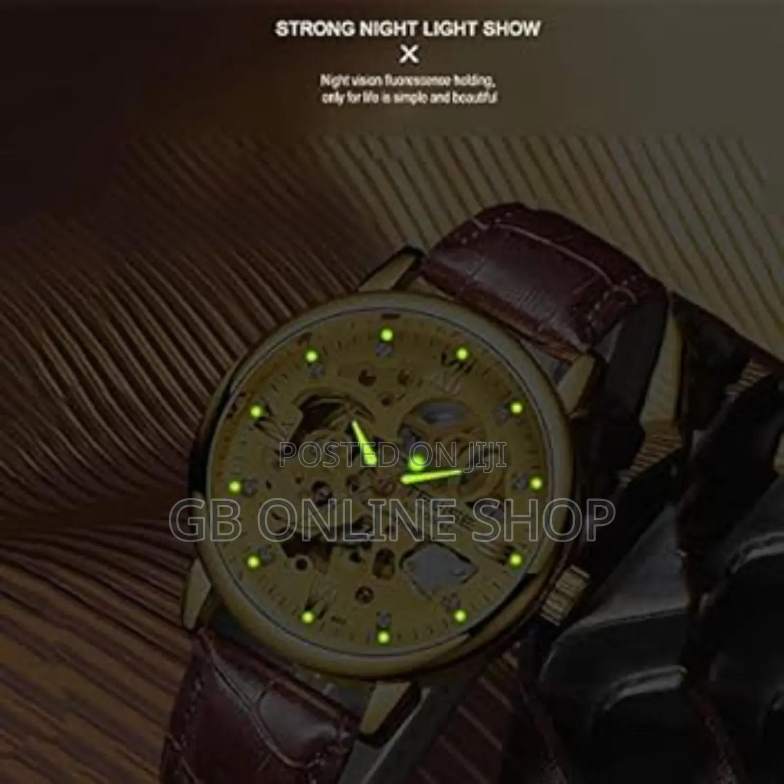 Tevise Automatic Laser Strap Watch