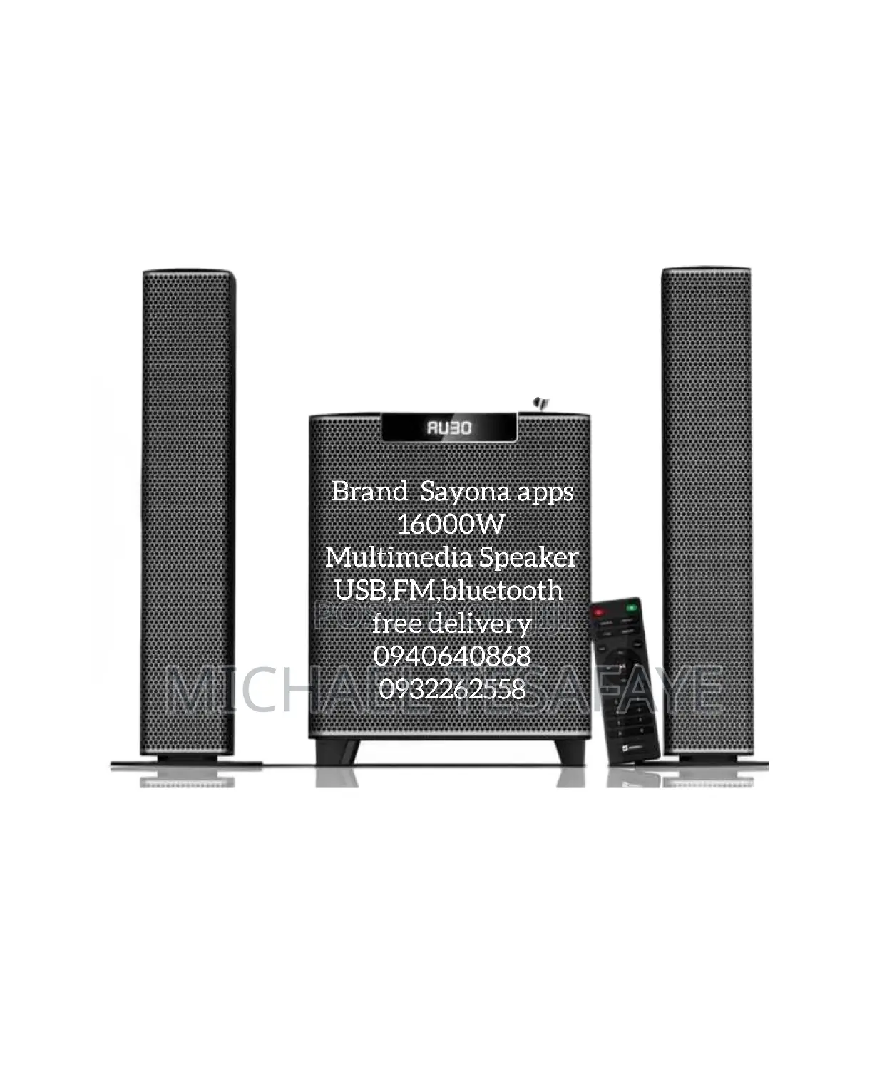 Sayona Apps 16000w Multimedia Speaker USB,FM,Bluetooth