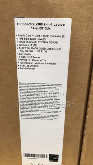 New Laptop HP Spectre 16GB Intel Core I7 SSD 1T