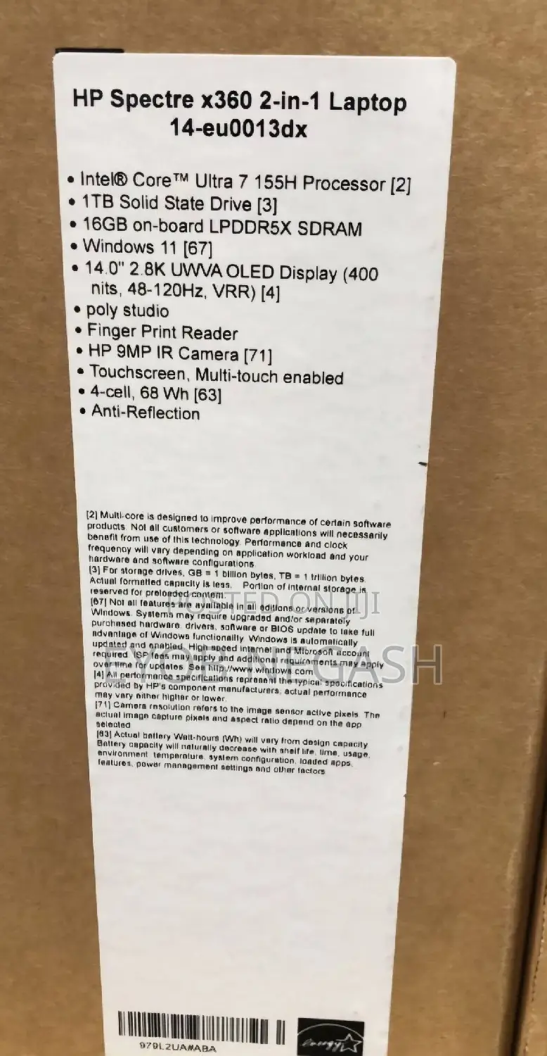 New Laptop HP Spectre 14 16GB Intel Core I7 SSD 1T