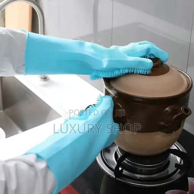 2pcs Silicone Dish Washing Glove