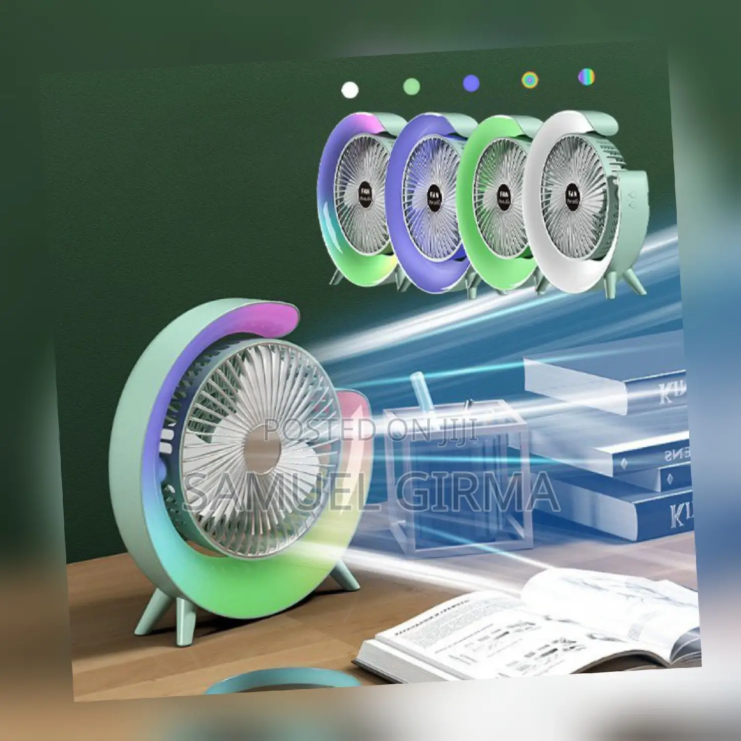 √Mini Multifunctional Desktop Fan With USB Charging Andlight