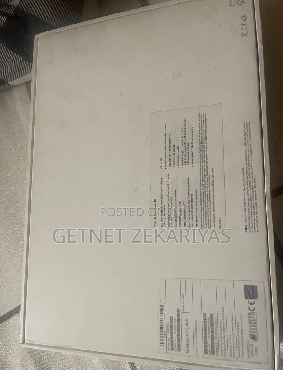 New Laptop Apple MacBook Air 2018 8GB Intel Core I5 SSD 256GB