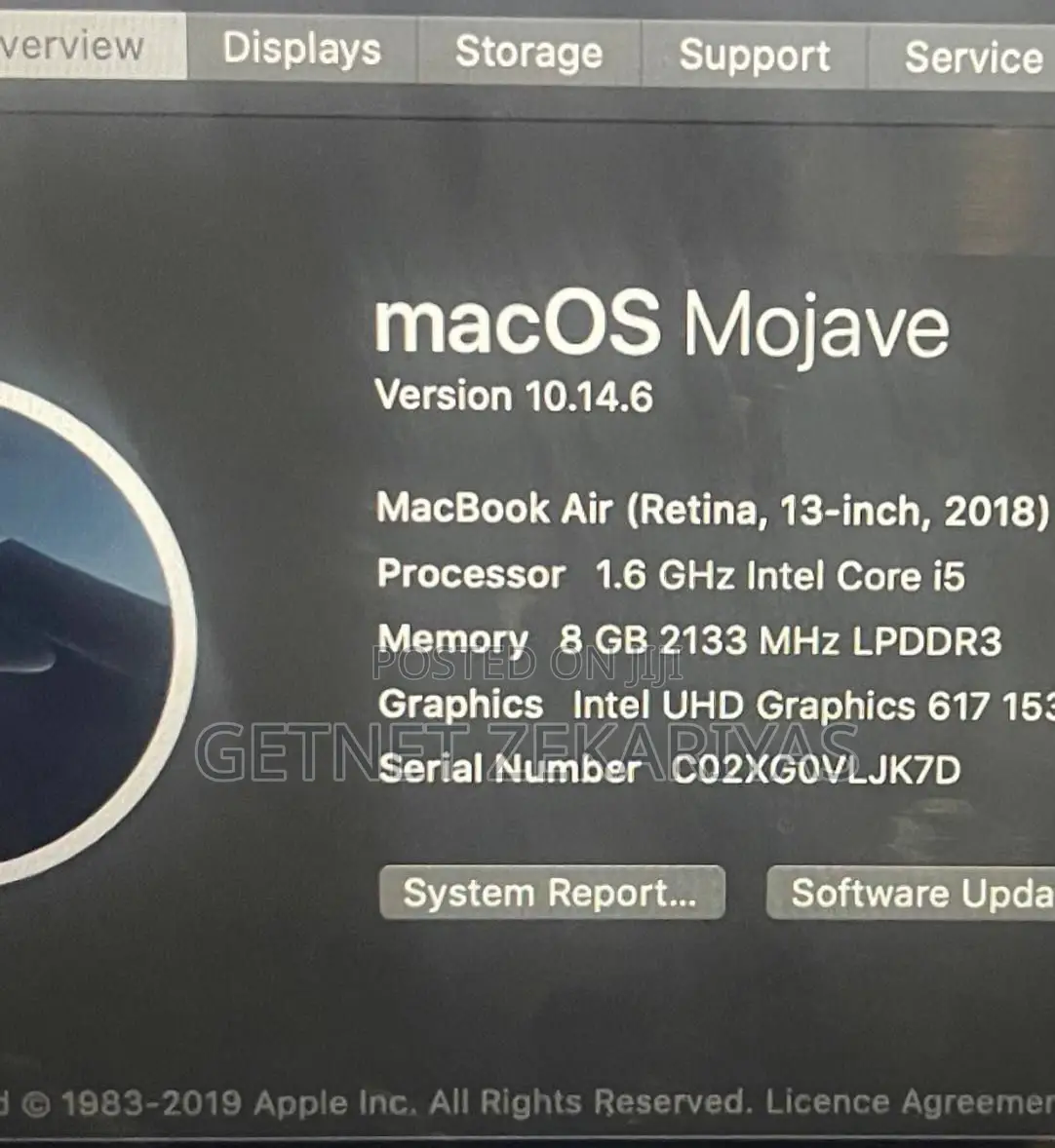 New Laptop Apple MacBook Air 2018 8GB Intel Core I5 SSD 256GB