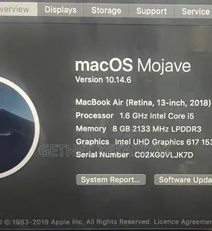 New Laptop Apple MacBook Air 2018 8GB Intel Core I5 SSD 256GB