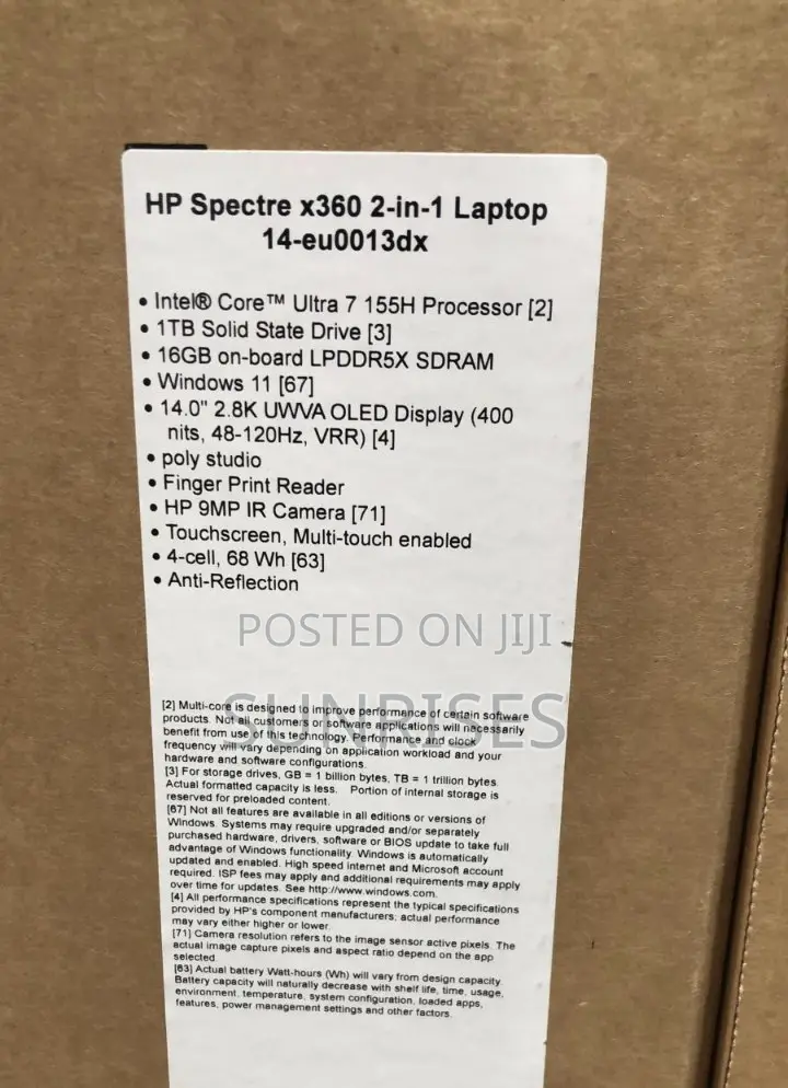 New Laptop HP Spectre 14 16GB Intel Core I7 SSD 1T