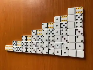 Photo - Professional Dominoes Game Double Six Color Dot Set of 28