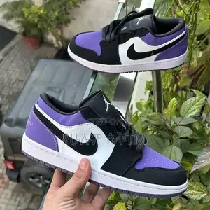 Original Nike Air Jordan 1 Low Court Purple Shoes