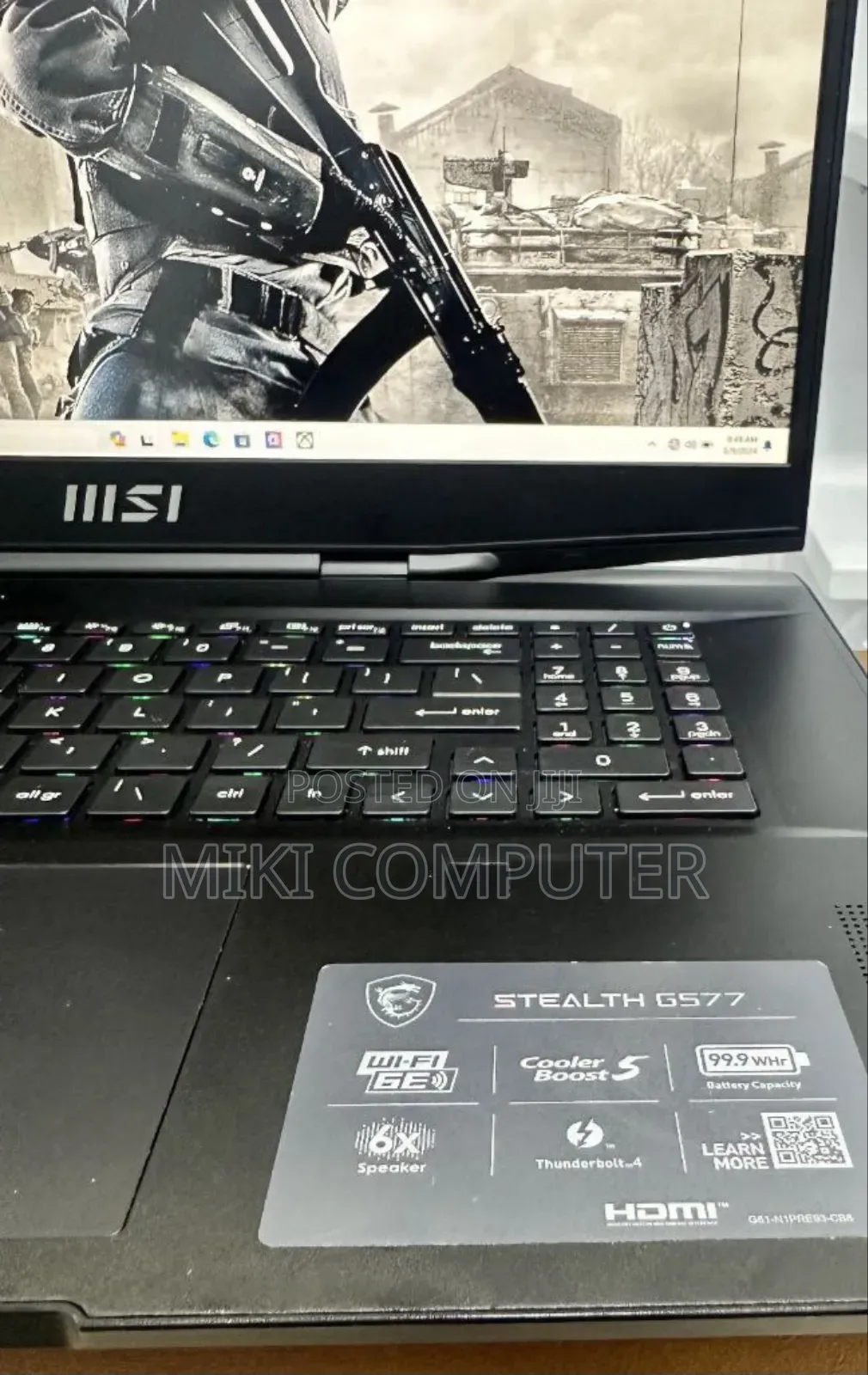 New Laptop MSI GP75 Leopard 16GB Intel Core I9 SSD 1T