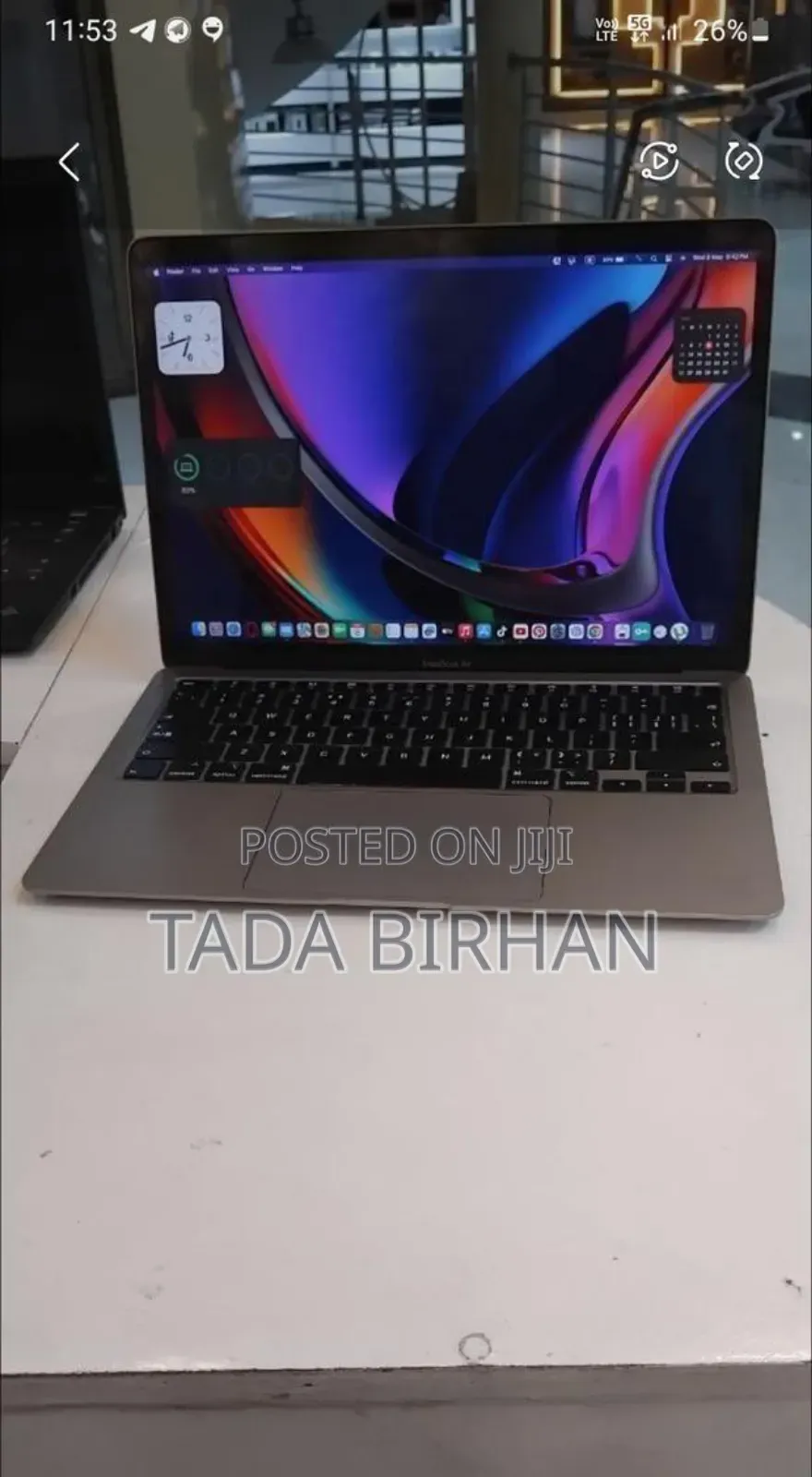 New Laptop Apple MacBook Air 2020 M1 8GB Intel Core i3 SSD 256GB