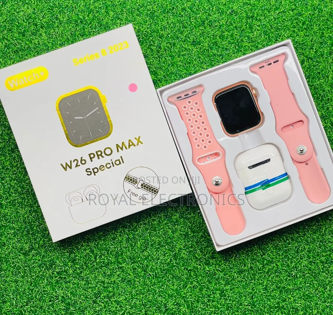 Special Edition Smart Watch With Buds (Pink) Plus 2 Straps