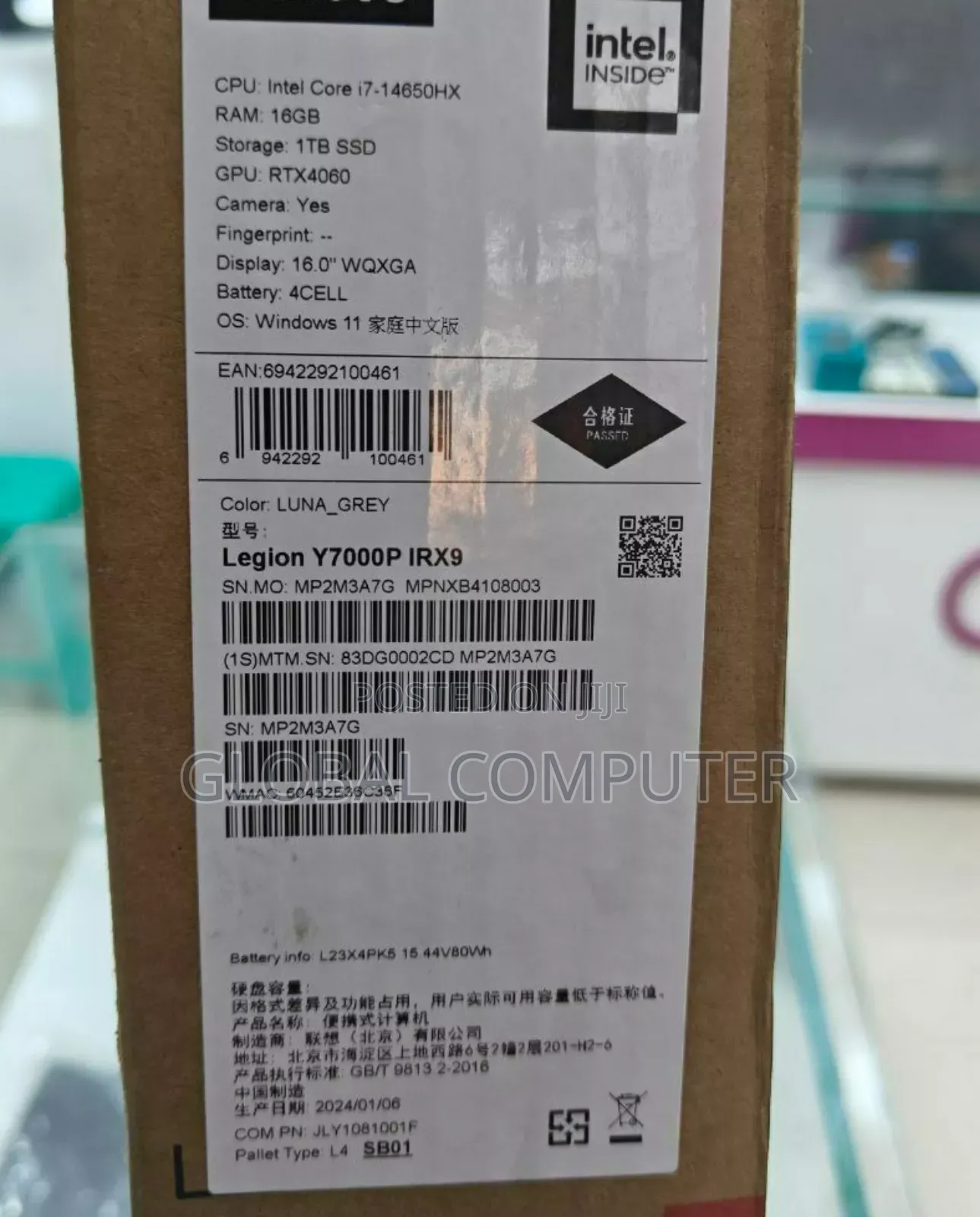 New Lenovo Legion Y7000P IRX9 Gaming Laptop 16GB Intel Core I7 SSD 1T