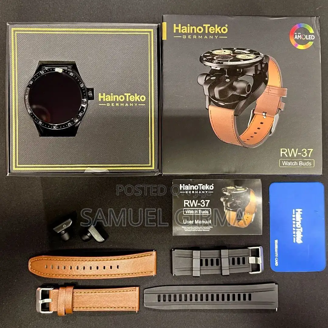 √2in1 Hainoteko Smart Watch With Wireless Earbuds