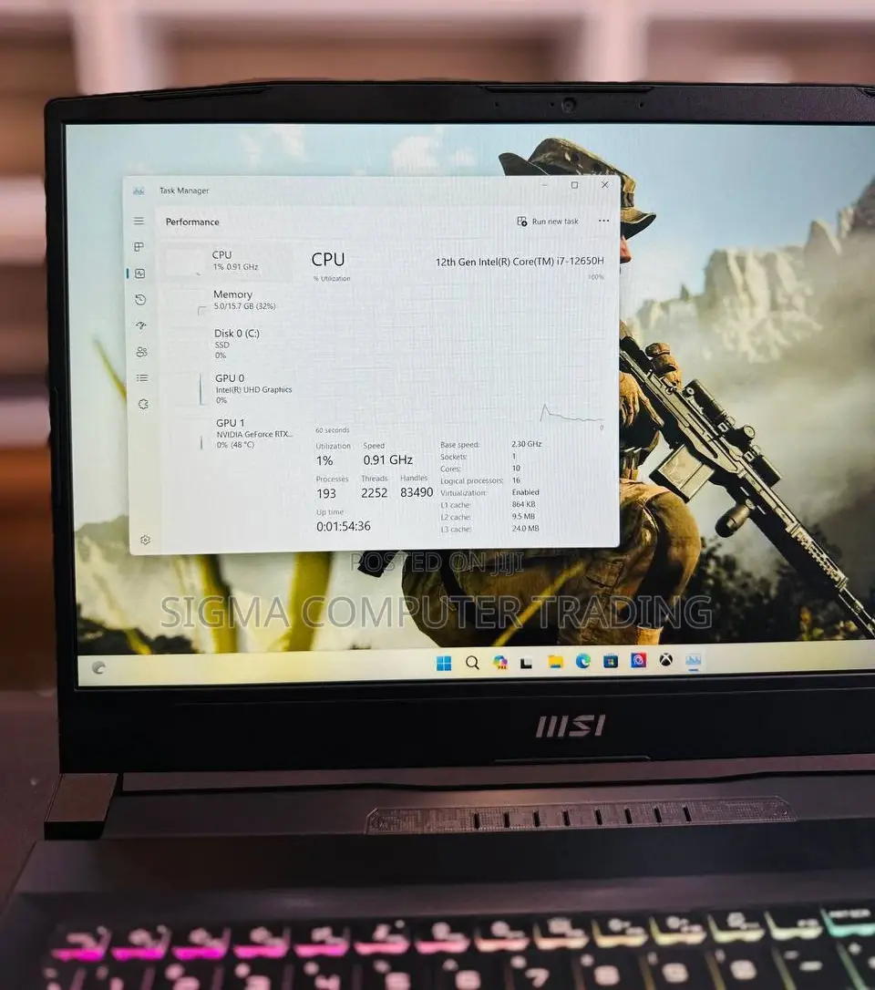 New Laptop MSI Katana GF66 16GB Intel Core I7 SSD 512GB