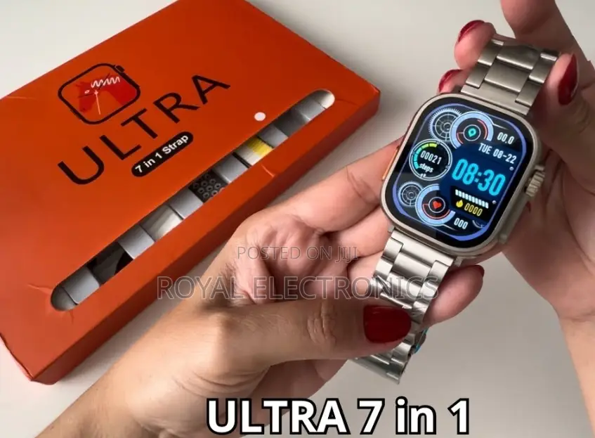 7 መቀያየሪያ ማሰሪያ ያለው Ultra-a Smart Watch