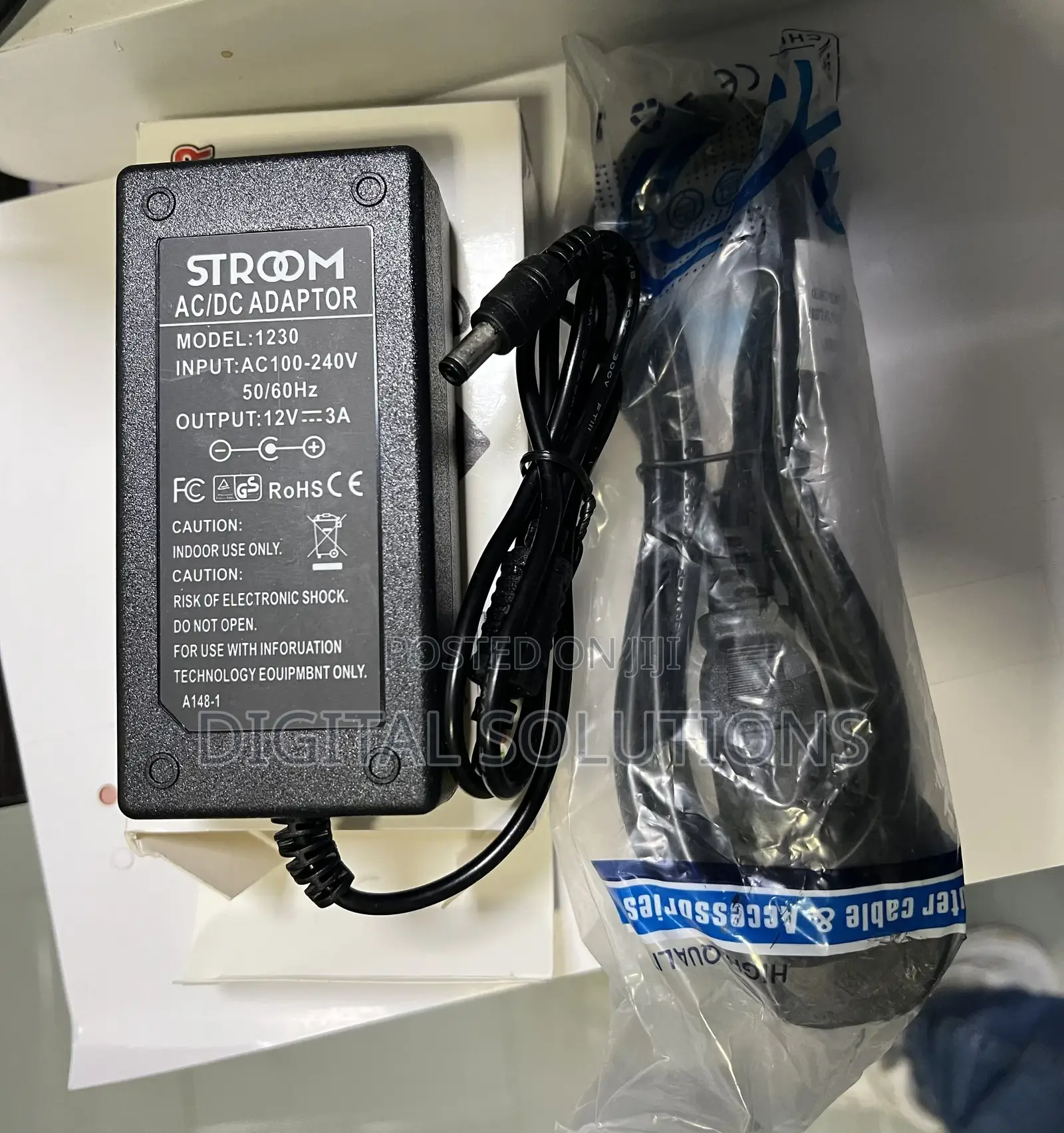 Power Adapter 12v 3amp for Access Control and CCTV Camera