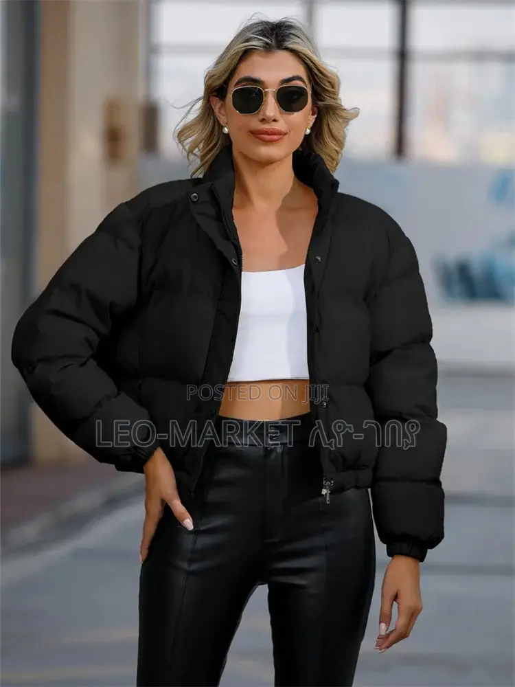 Stylish Women Crop Loose Warm Jacket