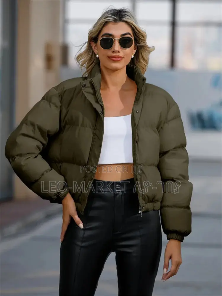 Stylish Women Crop Loose Warm Jacket