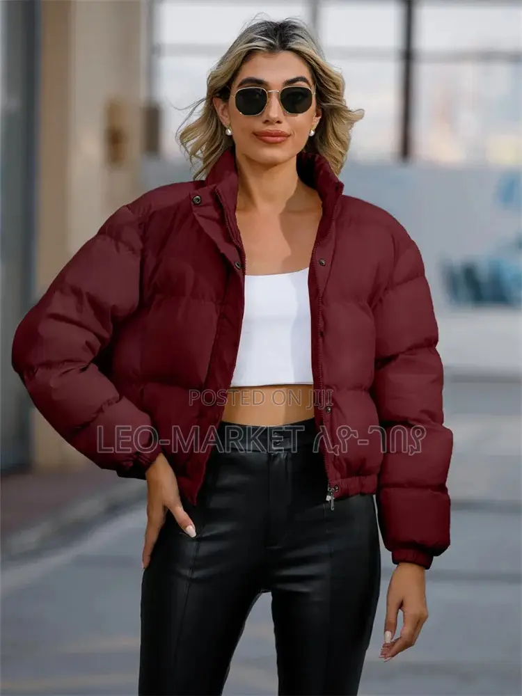 Stylish Women Crop Loose Warm Jacket