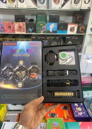 Original Hommtel 3 Straps Amoled Smart Watch (4GB Storage )