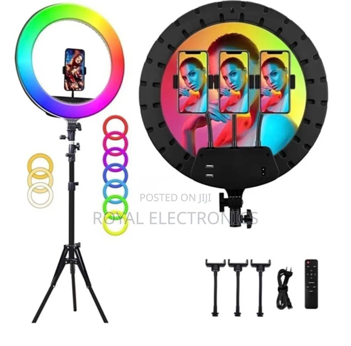 22inch RGB Lights With Remote, 3 Phone Holders, Bag. 2.1m