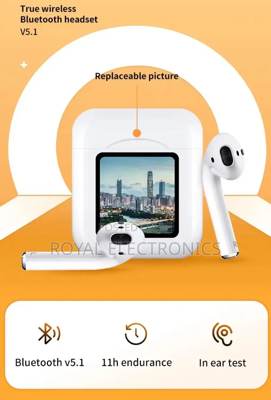 ስክሪን ያለው NR-550 Earbuds (11 Hour Endurance) ++( EDR + BR)