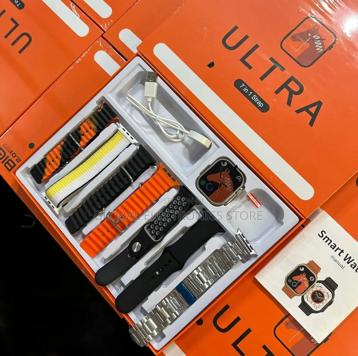Original 7 መቀያየሪያ ማሰሪያ ያለው Series 8 Ultra ስማርት ሰዓት