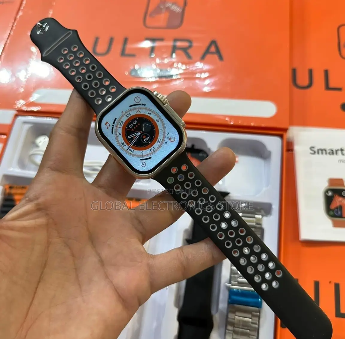 Original 7 መቀያየሪያ ማሰሪያ ያለው Series 8 Ultra ስማርት ሰዓት